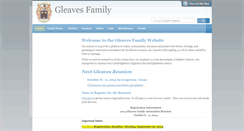 Desktop Screenshot of gleavesfamily.com