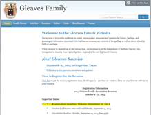 Tablet Screenshot of gleavesfamily.com